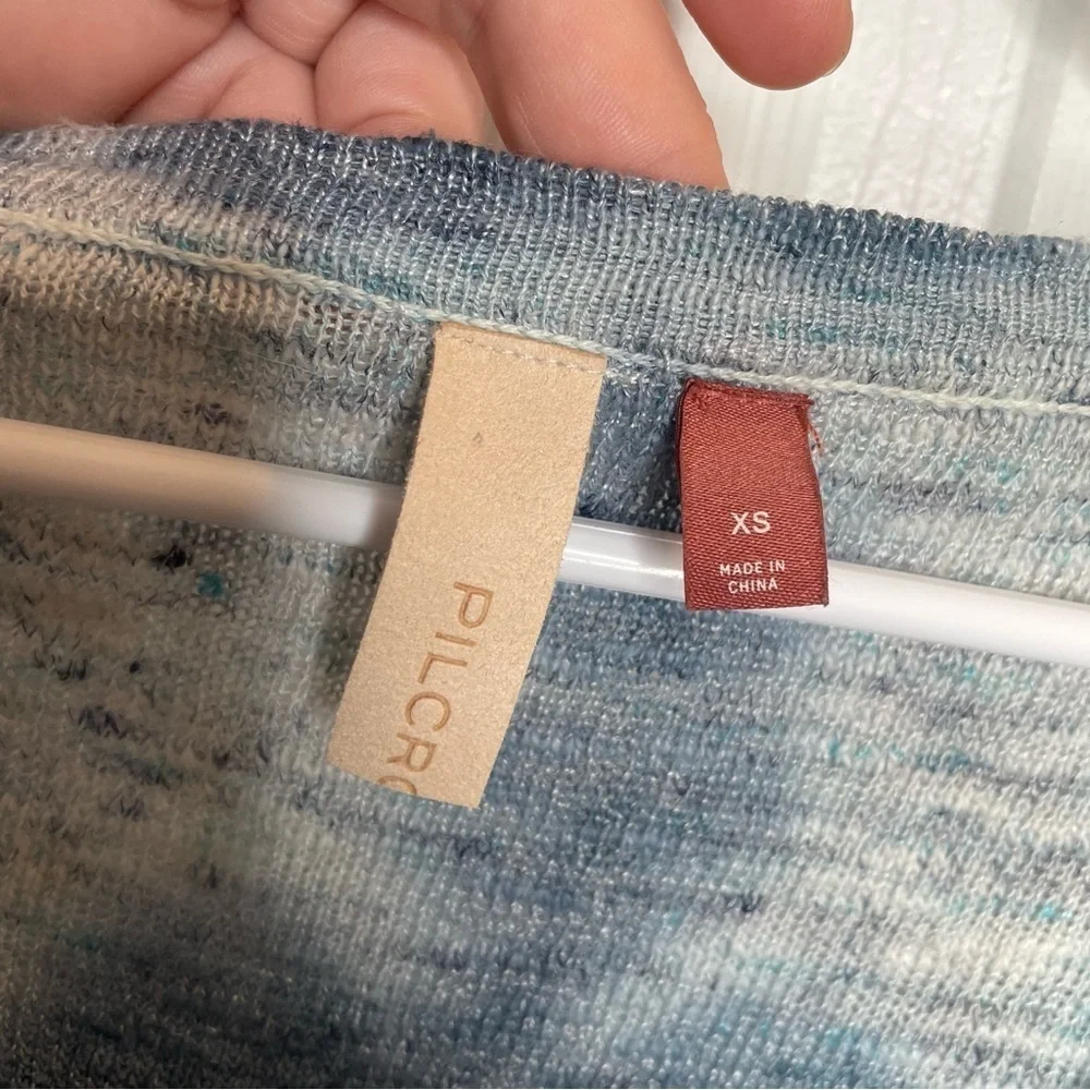 Pilcro from Anthropologie Tie-Dye Cardigan Linen Blend Oversized XS